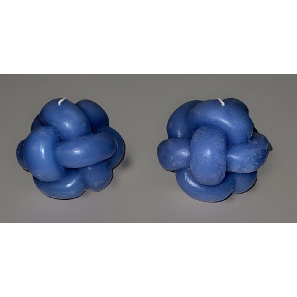 Blue Knot Figural Candle Room Essentials Modern Home Decor Accent Lot of 2